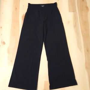 Lululemon Still Pant Black Women's Wide Leg Luon Front Pockets